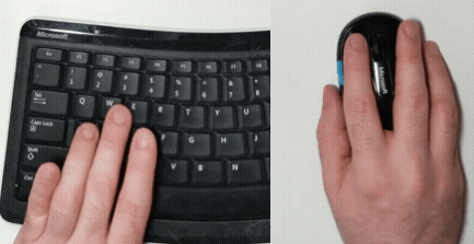 Press a key on the keyboard & click the mouse